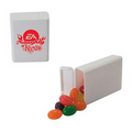 White Refillable Plastic Mint/ Candy Dispenser w/ Jelly Beans